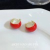 Retro demi-season earrings, Korean style, 2023 collection, french style