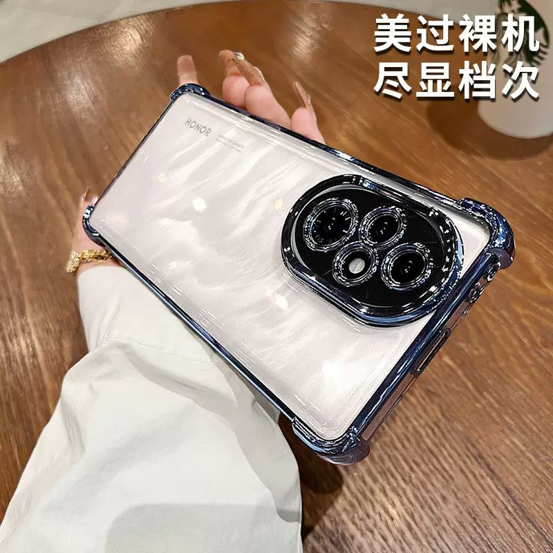 适用vivoX200手机壳透明电镀硅胶Y300四角气囊防摔套35Y76S19全包