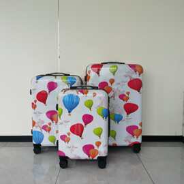 外贸热销款PVC图案拉杆箱套装行李箱厂家批发跨境电商可定制logo