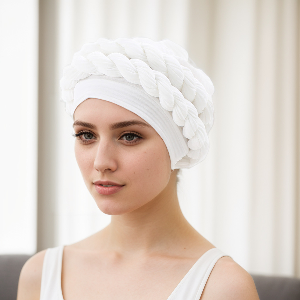 Uus Baotou müts punutud müts Linasest kortsutatud punutud moslemimüts_voghion.com