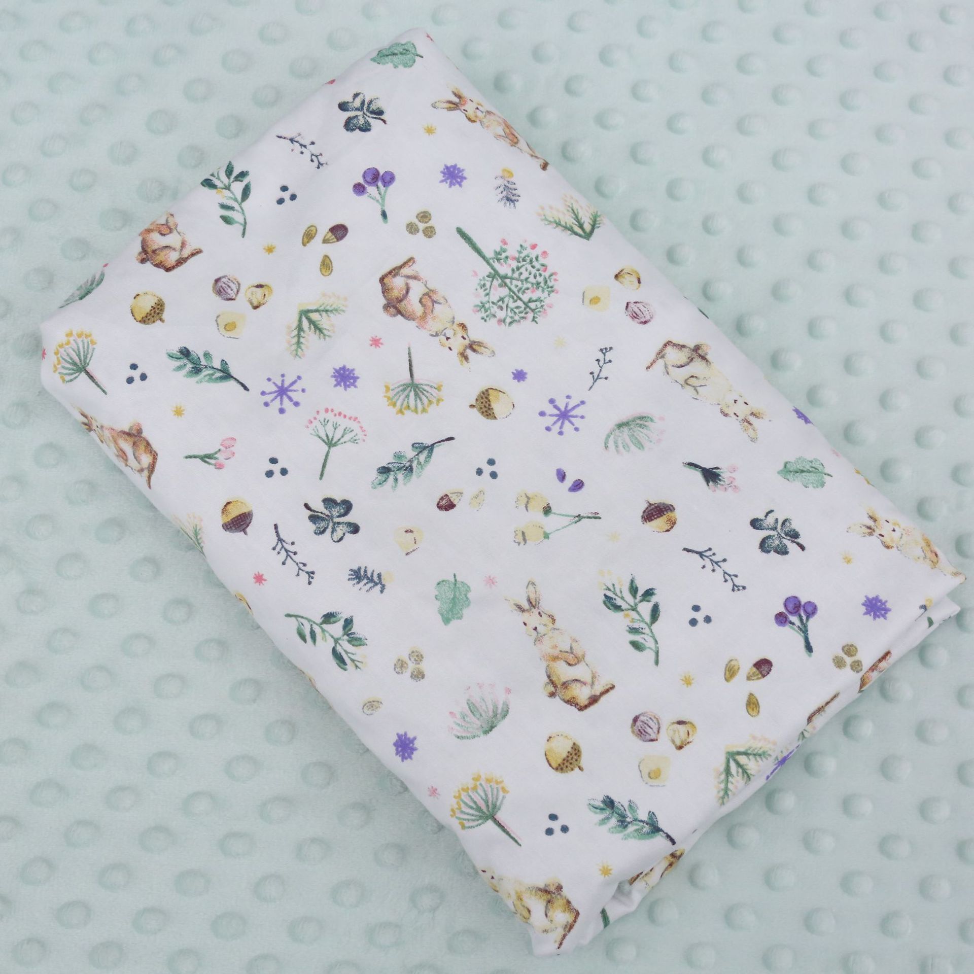 Algodón para niños Four Seasons Beanie manta de felpa calmante ropa de abrigo Beanie manta de primavera y otoño de doble capa cubierta de bebé edredón de felpa corta