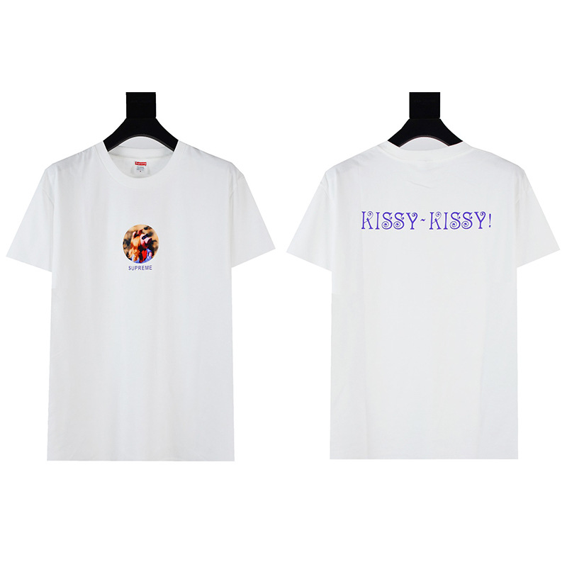 ヘビーウェイトクロスボーダー アメリカンファッション Supreme レタープリント Tシャツ BOX ラウンドネック 半袖 メンズ レディース ゆったり カジュアル Tシャツ 男女兼用