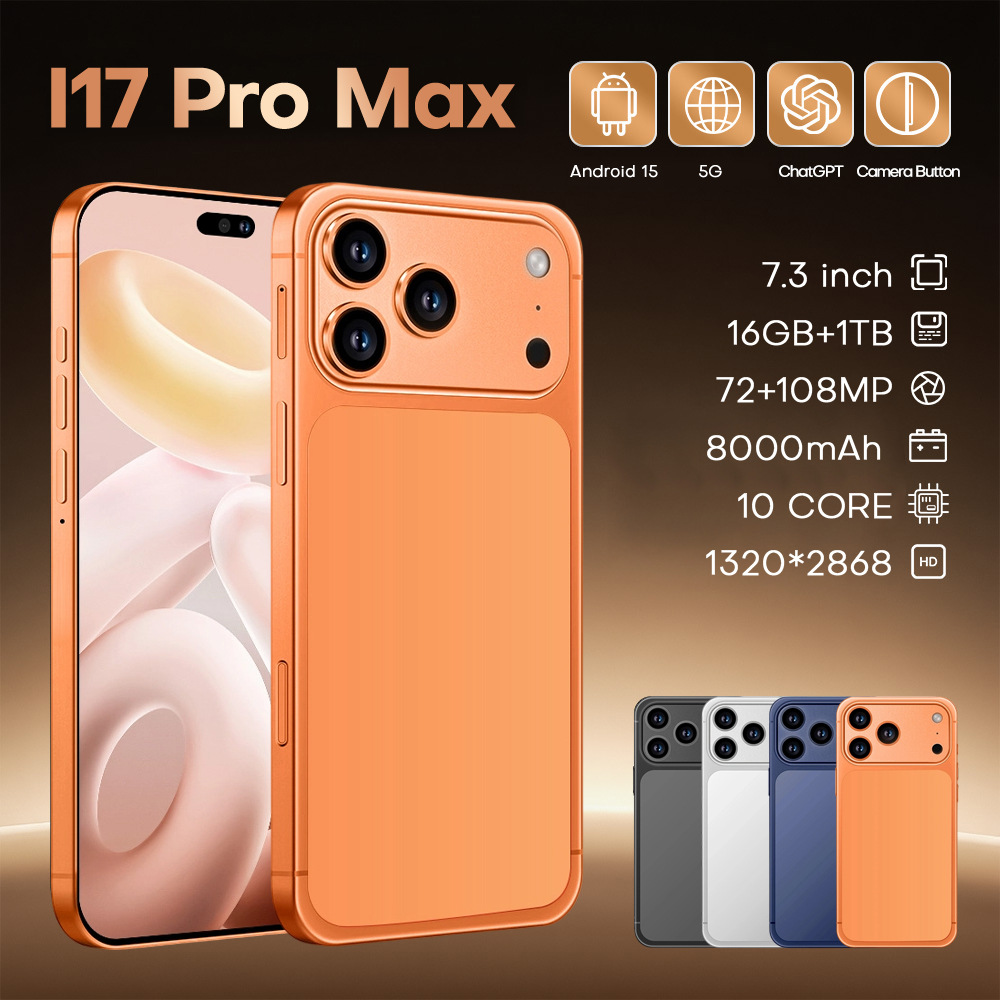 I17Promax Cross-Border Mobile Phone Tk Hot-Selling Model 4+64Gb Global Connectivity Large-Screen Smartphone Factory Ready Stock Hot Sale
