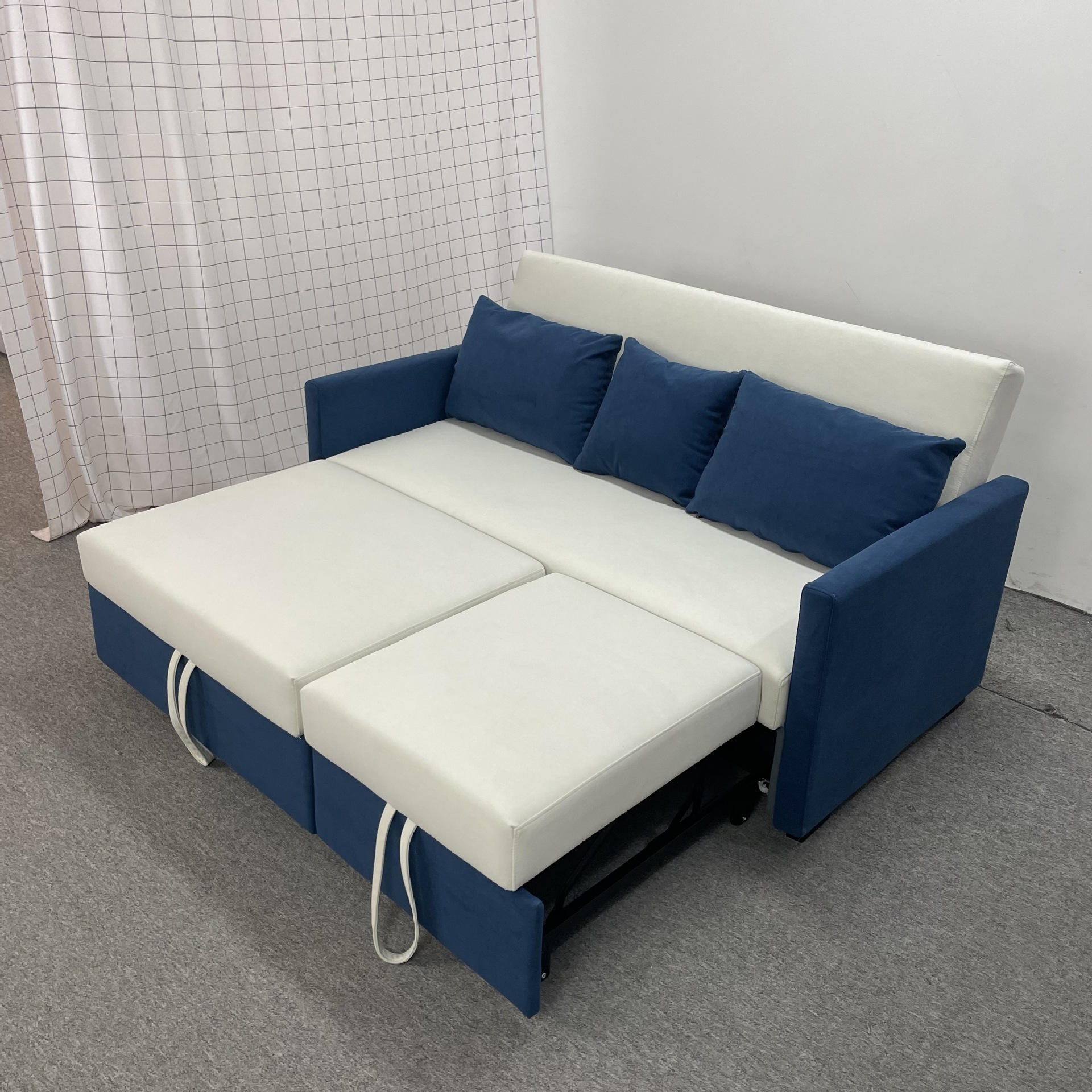 Sofá cama de seda multifuncional de tecnología de casa pequeña anti-gato agarración apartamento de sala de estar plegable peinado