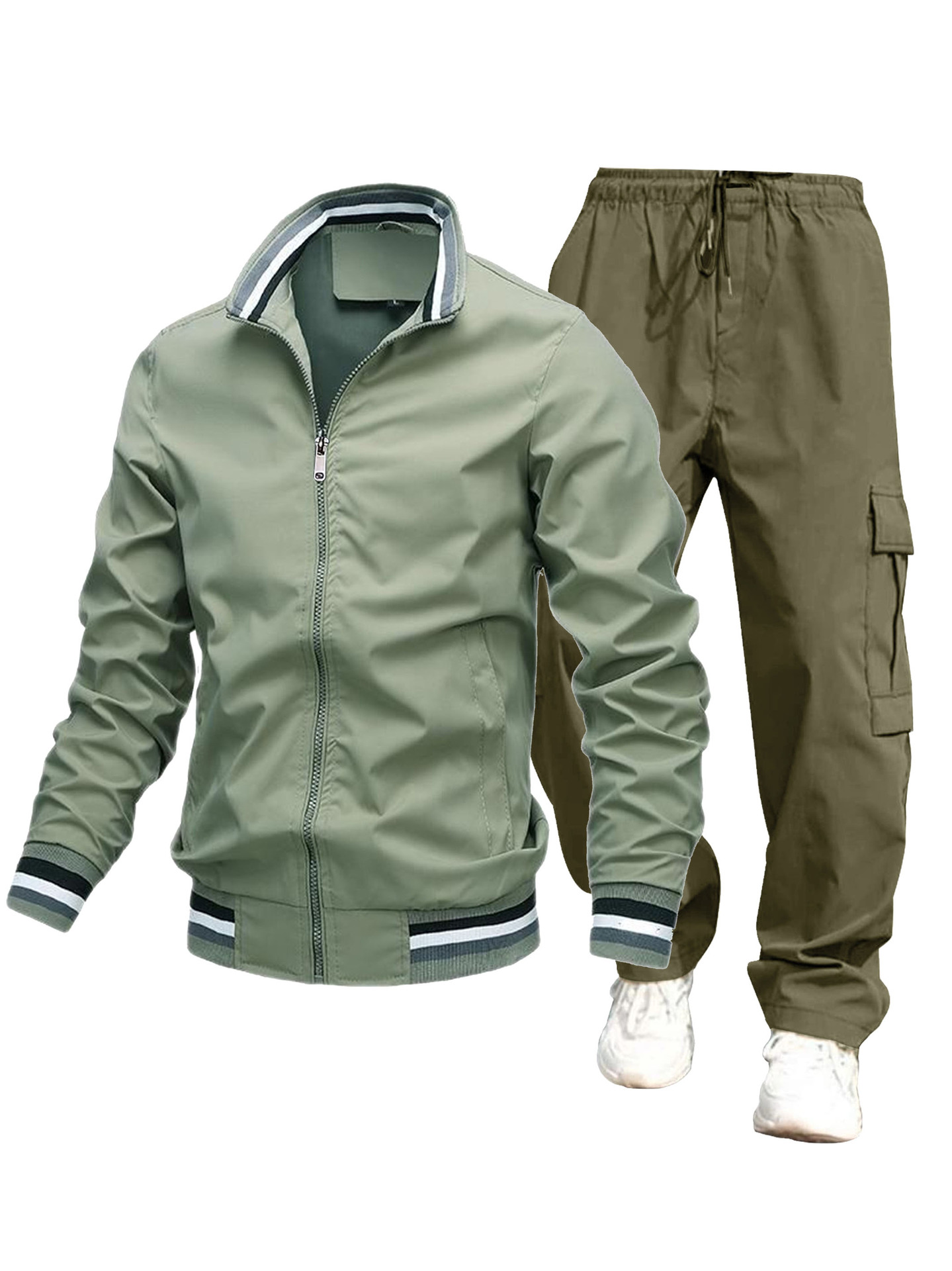 Herrenbekleidung 2024 neuer trendiger Herren-Herbst- und Winter-Freizeitmantel Modetrendmantel Herrenoberteile dünne Jacke Anzug_voghion.com