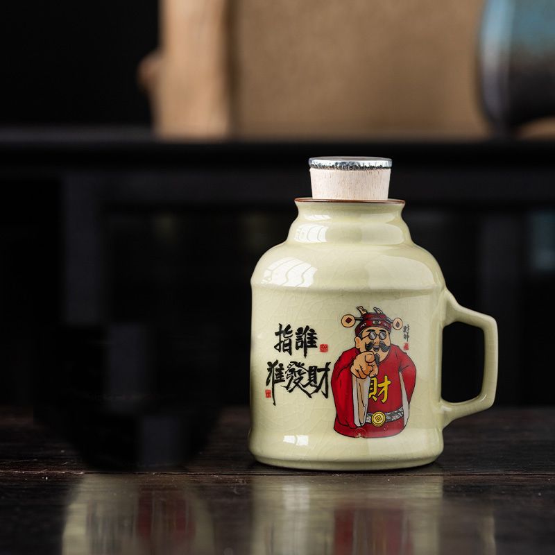 Ru Kiln Yellow-Referring to Who Gets Rich-Single Kettle