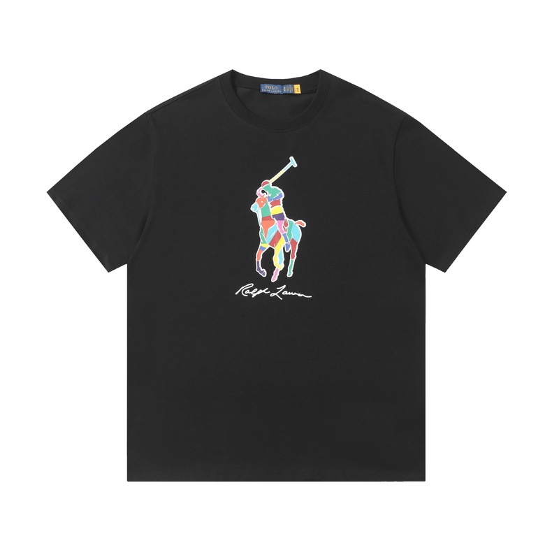 クロスボーダー ラルフローレン クラシック ベア プリント ラウンドネック 半袖 シンプル ファッション 万能 Tシャツ 男女兼用|undefined