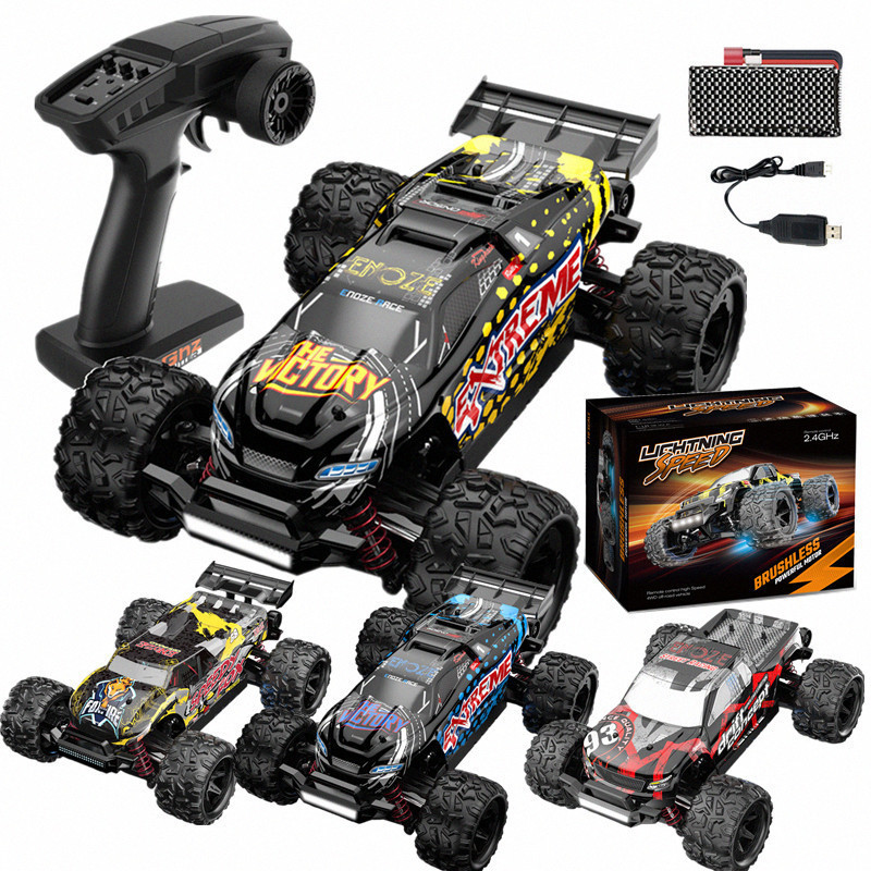 Cross-border new product: 1:18 full-scale four-wheel drive brushless high-speed remote control pickup truck electric off-road short truck model car