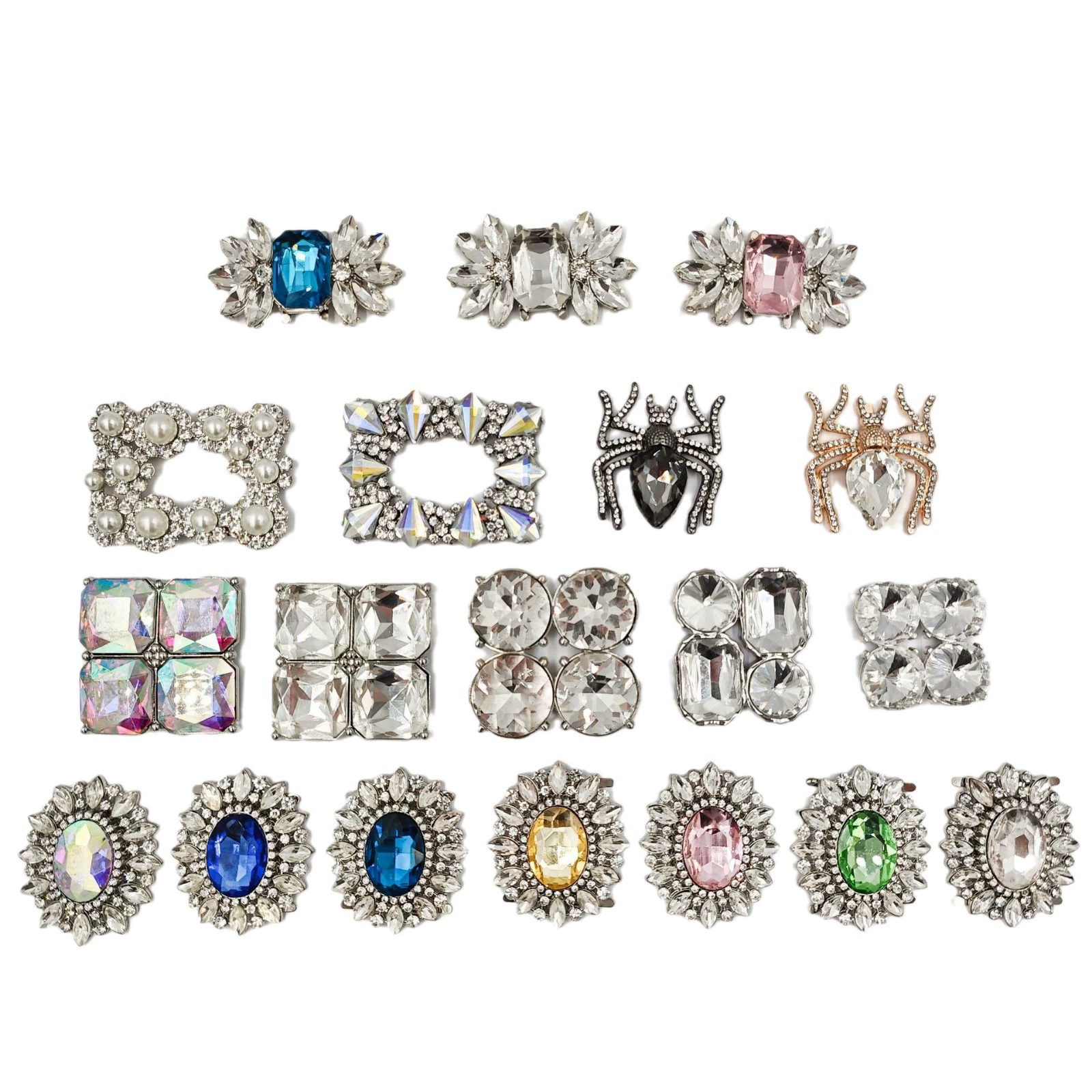 Металлические пряжки для обуви, аксессуары для обуви, зажимы для верха обуви, декоративные пряжки для обуви, аксессуары с камнями, треугольные этикетки для обуви, пряжки для обуви H.