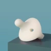 Silicone white pacifier