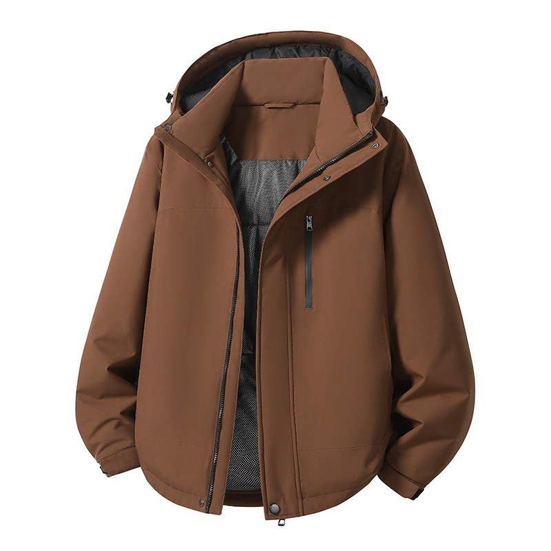 Waterproof Padded Jacket For Couples, Thermal Cotton Coat_voghion.com