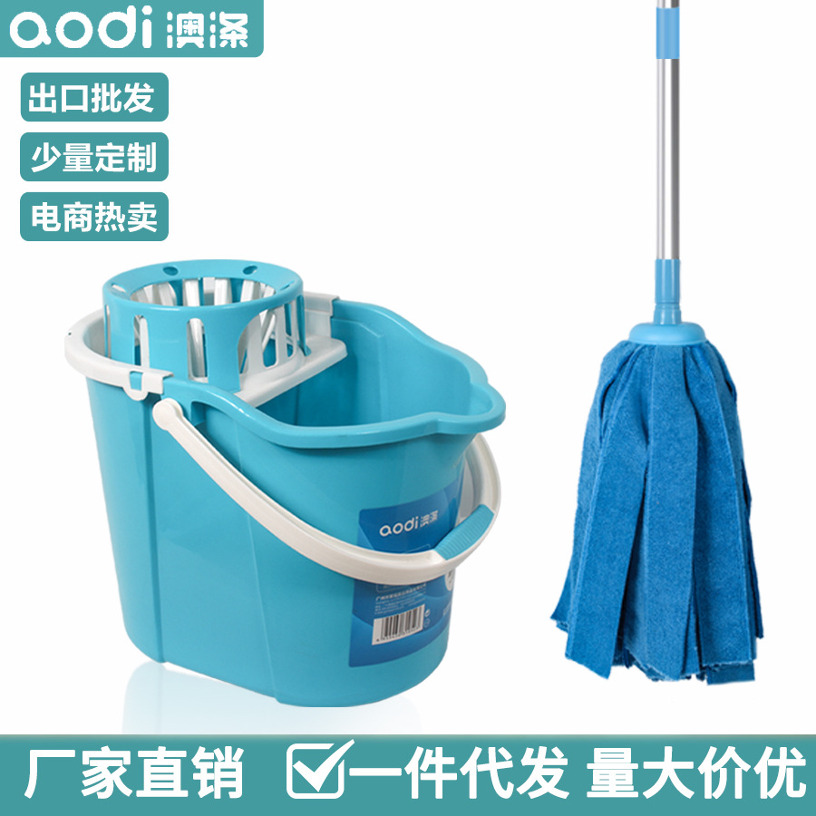家用手压带轮拖把桶吸水毛巾布免手洗地拖桶墩布拖布杆清洁桶批发