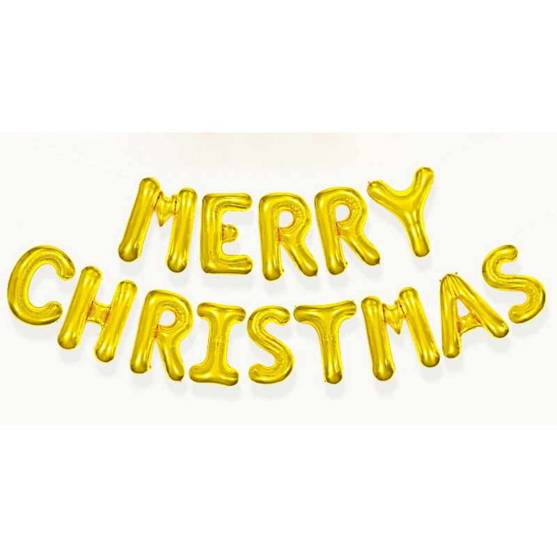 Navidad suministros de decoración de vacaciones globo de película de aluminio de 16 pulgadas FELIZ NAVIDAD carta banner de globo de película de aluminio image 6