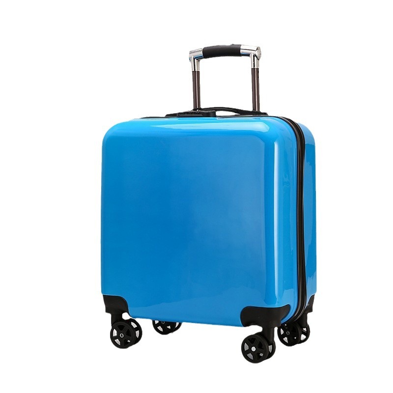 18 pulgadas logotipo impreso equipaje de los niños caja de la carretilla de gran capacidad de la rueda universal contraseña caso de embarque fábrica al por mayor