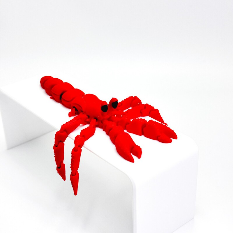3D打印寄居蟹铰链结构可动摆饰TIKTOKTEMU3D打全身关仿真可动模型|undefined