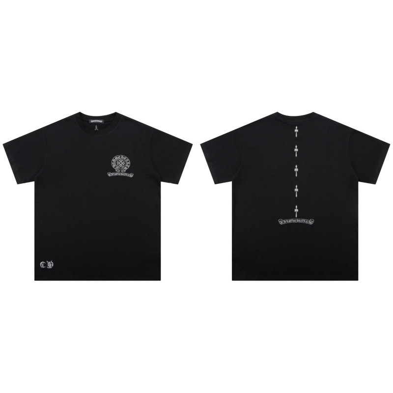 クローバーTシャツのクロスボーダーハイバージョン、ゆったりとしたトレンディなクローバークロスプリント、男女カップル同じスタイルの半袖|undefined