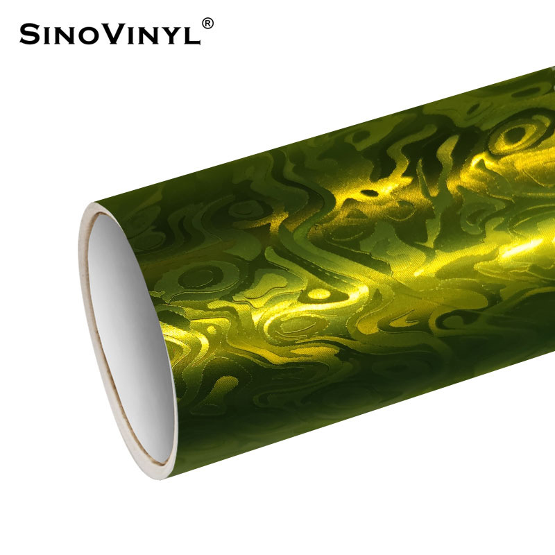 PET de alta definición galvanizado cosmic estriado de fibra de carbono espejo retrovisor decoración pegatinas de película de cambio de color de automóvil pegatinas de película de cuerpo