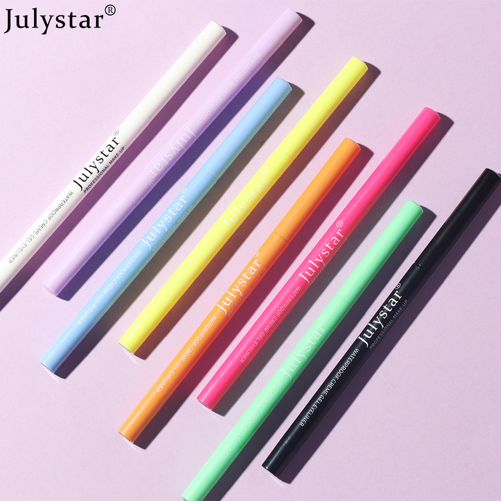 Julystar Colored UV fluorescent eyeliner Gel Pen is waterproof, oil-proof and does not smudge. It is a pearlescent eyeliner pen for cross-border beauty undefined