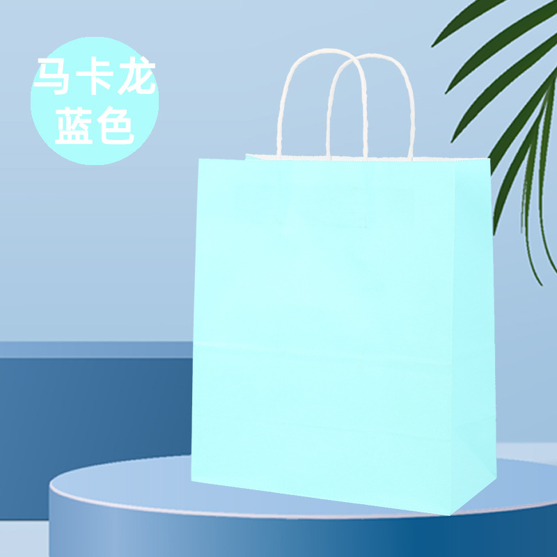 Bolsa de papel Kraft transfronteriza personalizada bolso catering embalaje para llevar ropa de embalaje regalo compras bolsa de papel degradación