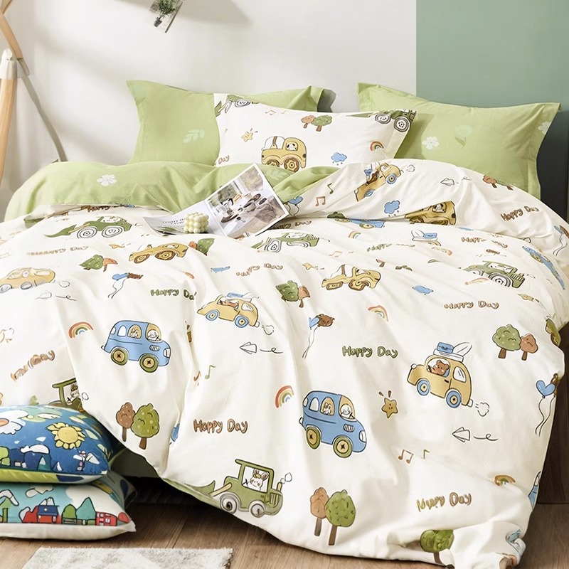 Cubierta de edredón de algodón para niños de una sola pieza 120x150x200cm Niños de jardín de infantes Coche de algodón funda de edredón para un solo niño