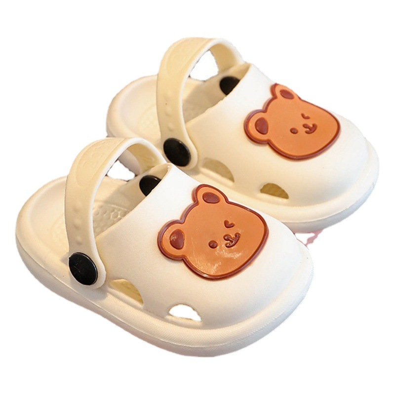 Zapatillas para niños verano nuevo oso lindo zapatos de bebé para niñas zapatillas de baño antideslizantes de fondo suave para niños
