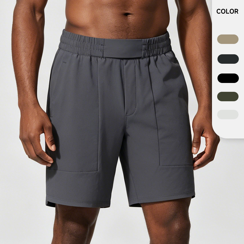 Lulu's New Summer Outdoor Ice Silk Shorts for Men, Quick-Dry Casual Sports Pants for Commuting, Running, and Fitness