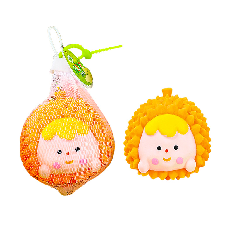 Creative durian baby pinch music cartoon food play pinch music flour durian doll decompression toy decompression artifact