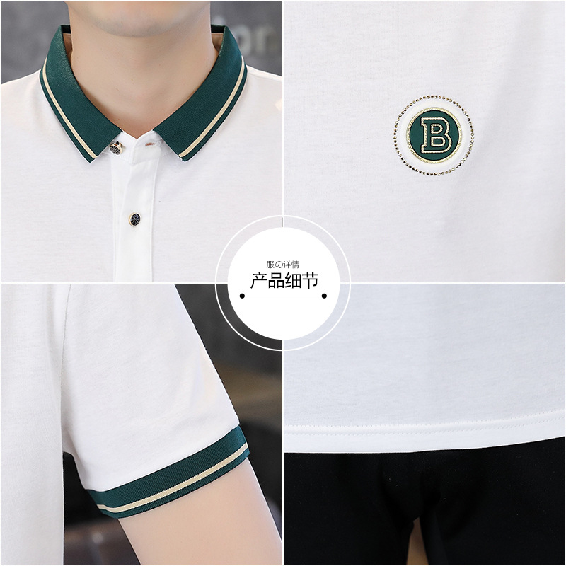 Taobaoke-5077-P32-2024 Camisa POLO de color sólido de alta calidad de verano Camiseta de manga corta para jóvenes-Verano 13