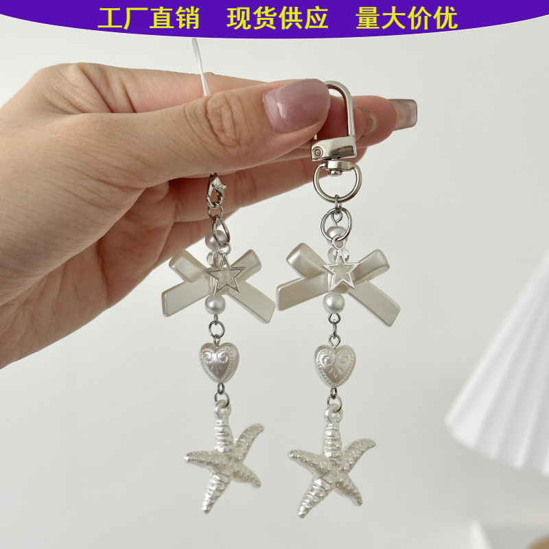 Original Ins Style Mobile Phone Chain Baroque Style Bow All-match Pendant for the Love Bag