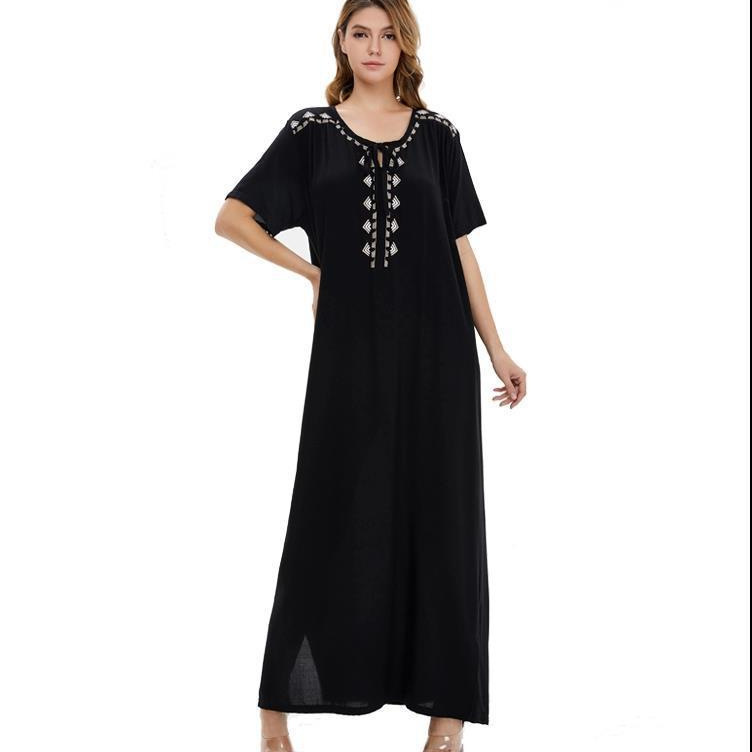 Abito lungo da donna per donne in Medio Oriente, stile musulmano arabo saudita, taglie forti, stile Dubai, Medio Oriente._voghion.com