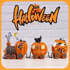 跨境新款Cartoon pumpkin cart万圣节南瓜推车卡通道具家庭装饰品