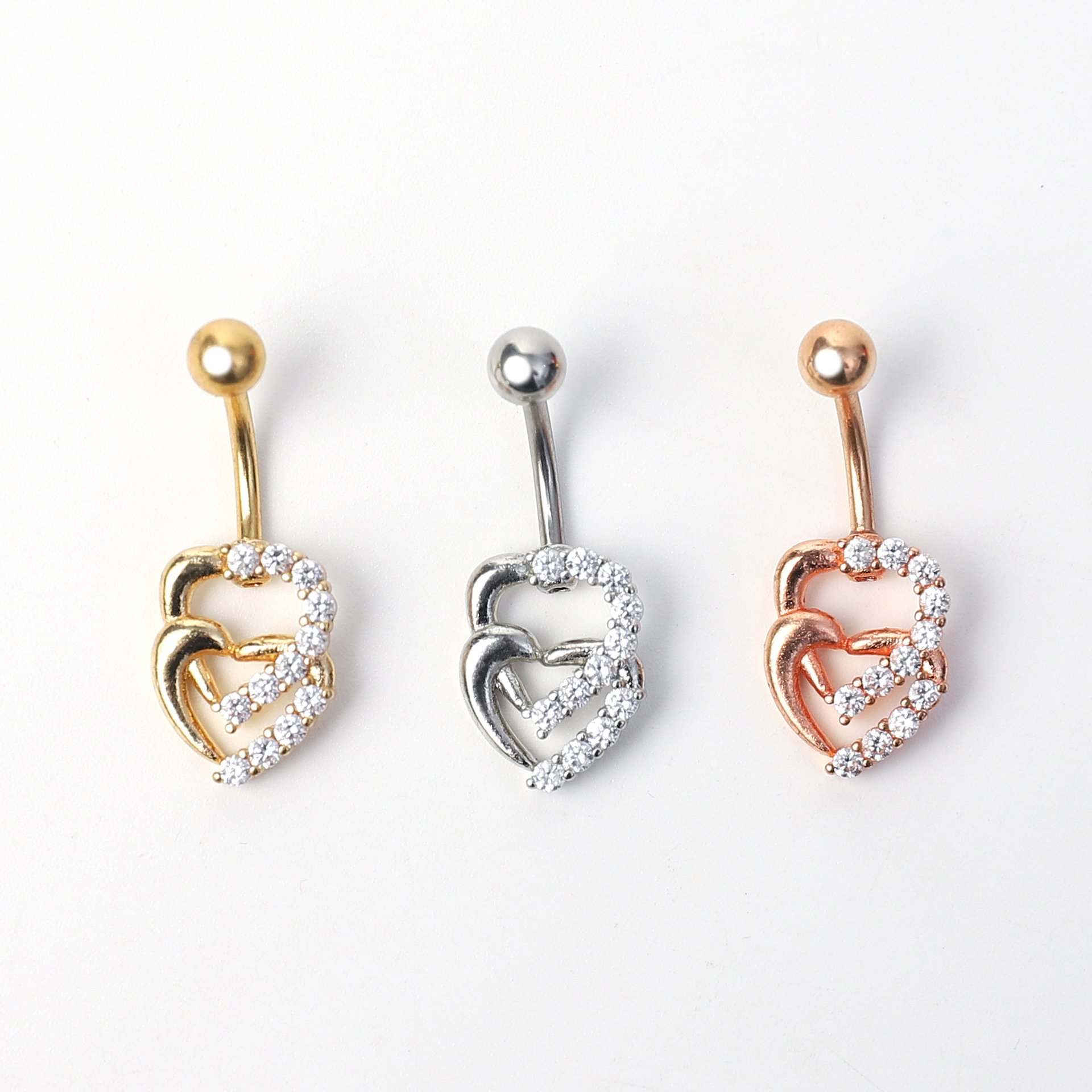 Manufacturer New Piercing Jewelry European And American Fashion Zircon Wisteria Navel Belly Button Ring_voghion.com