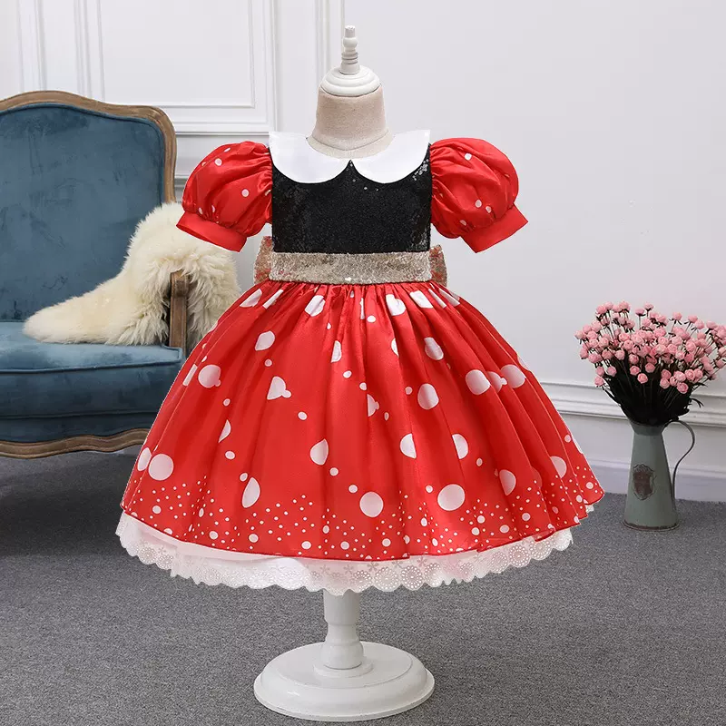 跨境爆款夏季米奇公主童装连衣裙公主风蛋糕裙女童连衣裙一件代发