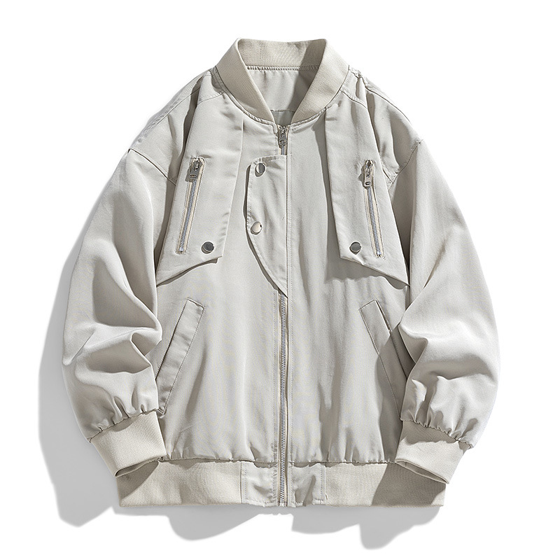 2024 primavera y otoño nueva chaqueta de piloto chaqueta de diseño suelta hombre y mujer chaqueta de trabajo chaqueta hombre