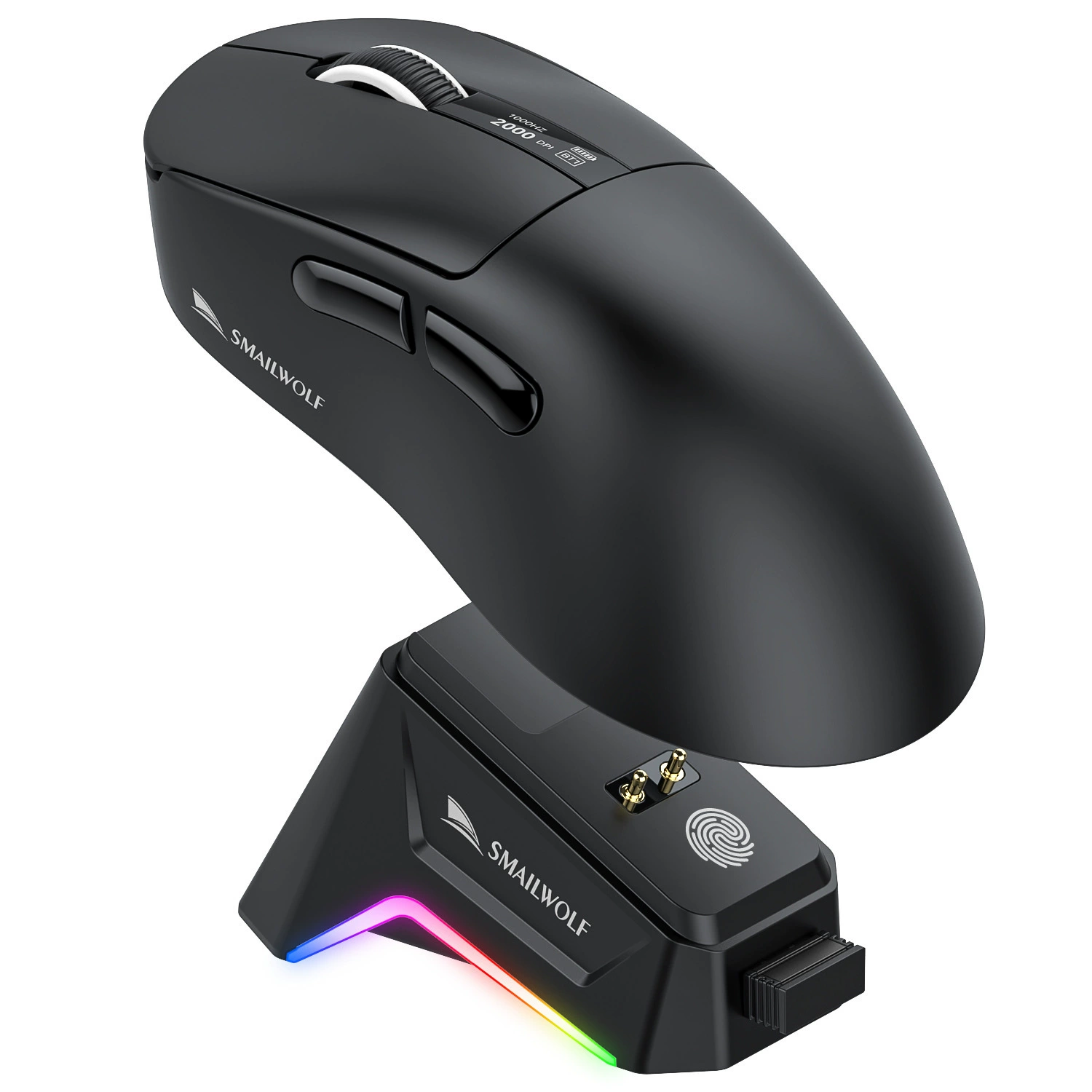 Беспроводная игровая мышь Smilang M6 PAW3311 — 3 режима (2,4G/Bluetooth/провод), 57 г, RGB-станция зарядки