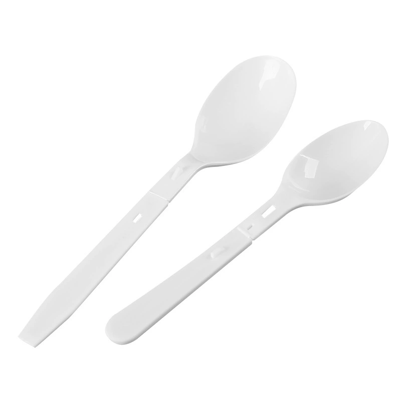 Однораз fork из пластика со складыванием, форк для лапши быстрого приготовления, ложка для десертов, ложка для десертов, ложка для птичьего гнезда, индивидуальная упаковка