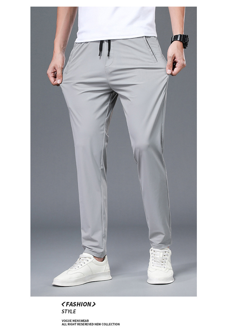 Herren Eisseide Hose Locker Und Atmungsaktiv Casual Freizeithose_voghion.com