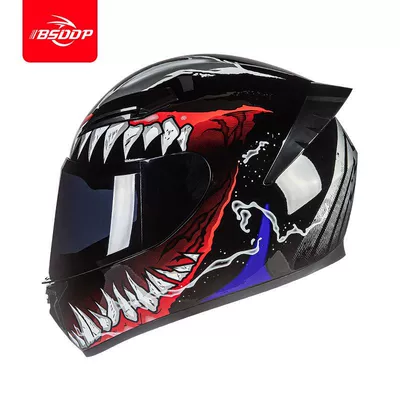 Motosiklet dəbilqələri – 3C Certified, Racing Style, All-Season - m55-56cm-new-venom-brown-tinted-lenses