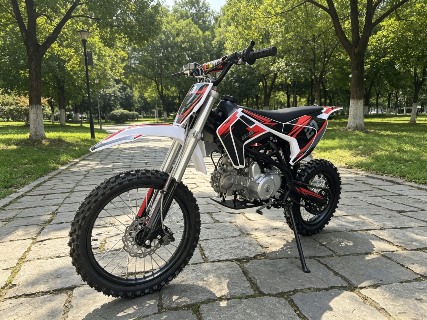 Reinforced Frame Double-Beam Two-Wheel Off-Road Motorcycle 125CC Adult Gasoline Mountain Bike Track Motorcycle