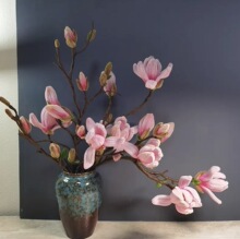 纯手工制作diy乔迁礼物卧室摆件中式国潮扭扭棒玉兰花花束材料包