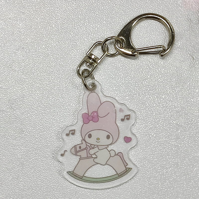 メーカー卸売りの爆発的なアクリルストラップ日系アニメかわいい筆袋バッグ小ストラップ学生のキーホルダー飾り|undefined