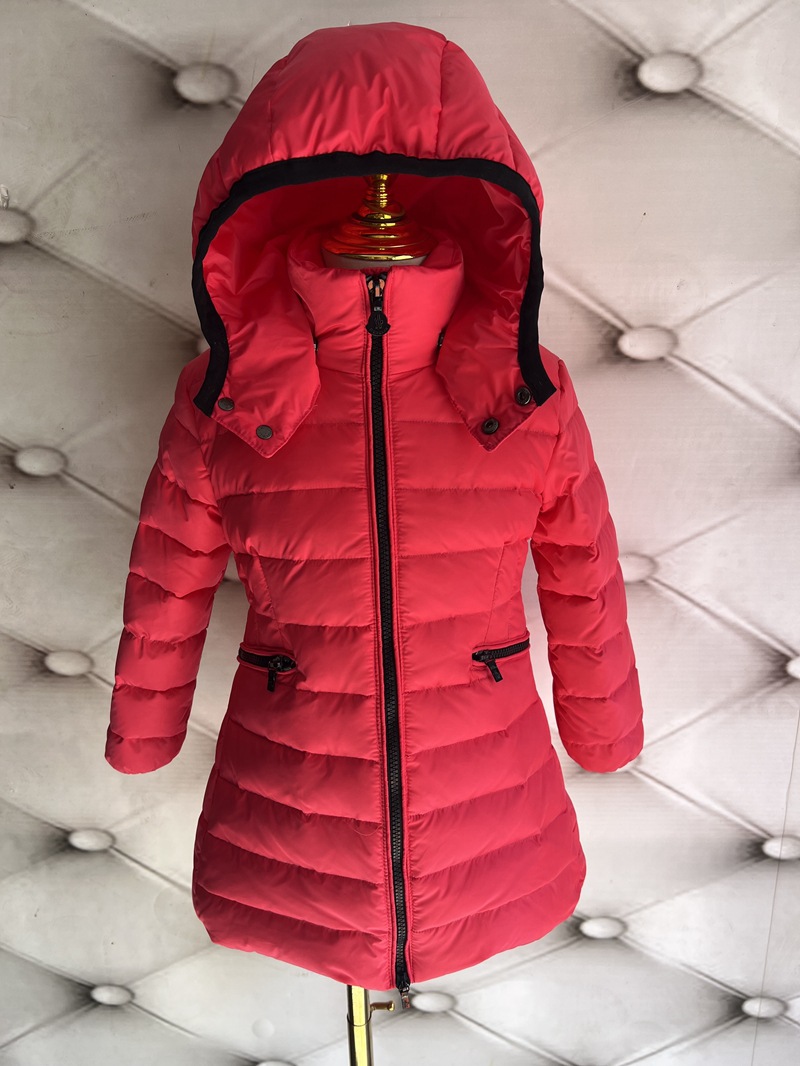 Bērnu apģērbs bērnu dūnu jakas meitenēm, sabiezētas, vidēja un liela izmēra bērnu stilīgas dūnu jakas, vidēja un gara balta pīles dūnas_voghion.com