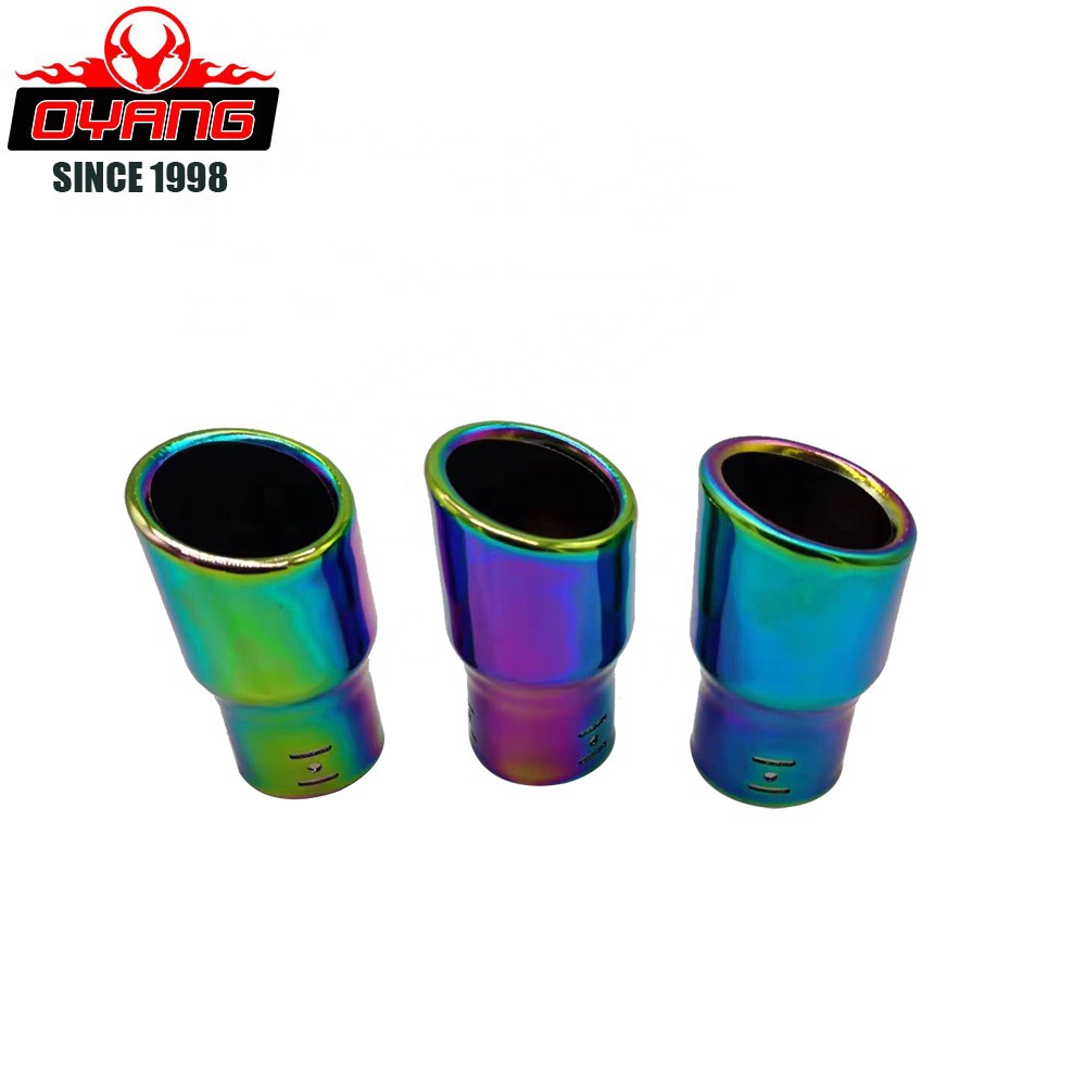 Automobile exhaust pipe tail throat decoration modified aluminum exhaust pipe rear section tail section universal tail throat exhaust pipe 12cm