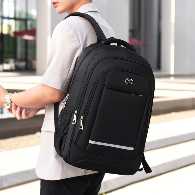 批发双肩包男背包 高中大学生书包护脊减负 商务电脑包大容量背包