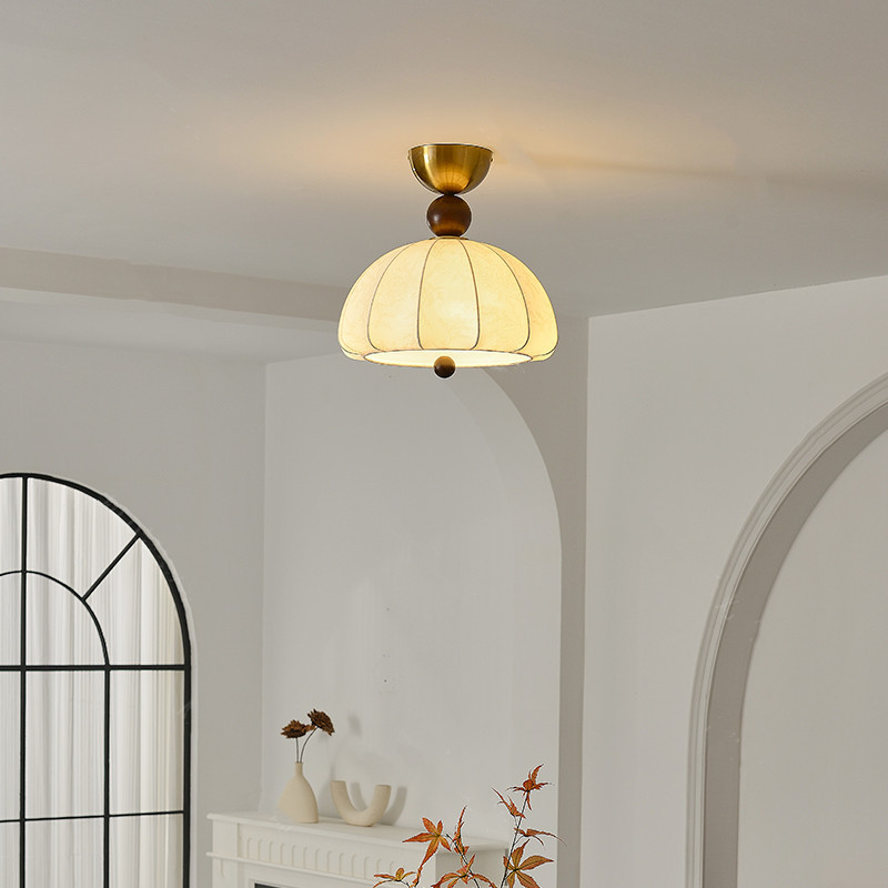 Lámpara retro francesa lámpara de dormitorio lámpara de comedor dormitorio principal estilo medieval cálido romántico protección de ojos lámparas de estudio sin