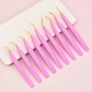 Eyelash Curler Helper Portable Eyelash Tweezers Gold Feather Clip Dolphin Clip False Eyelash Helper Tool