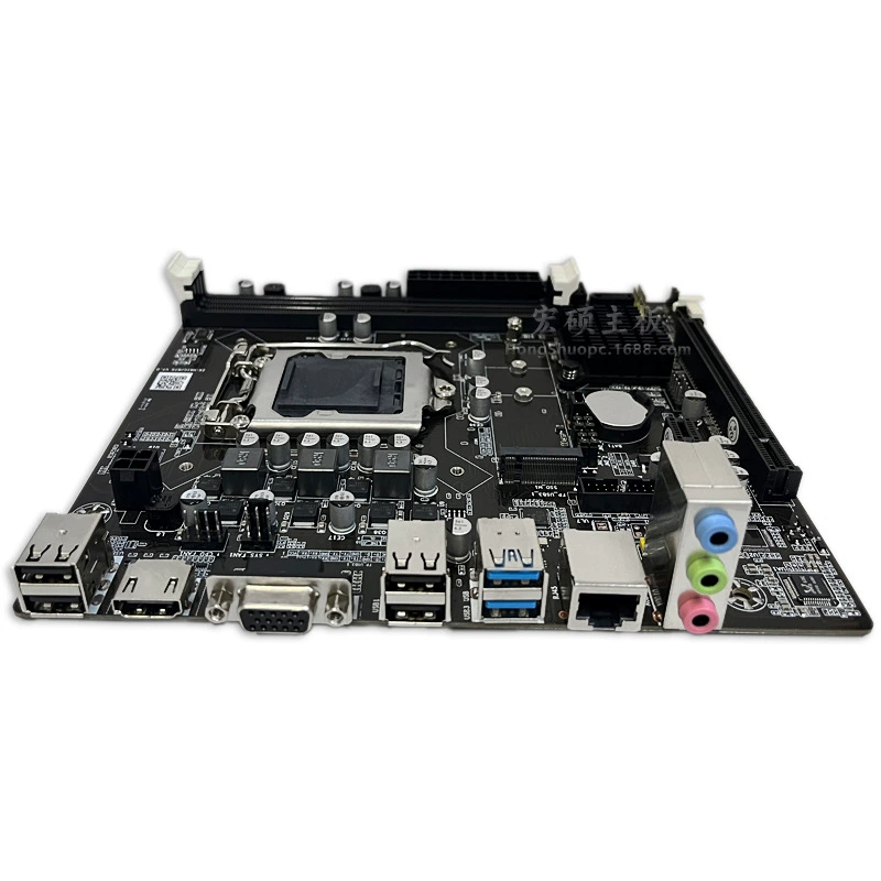 Оптовая новая материнская плата Hongshuo B75, 1155, DDR3, поддержка двойного/четырехъядерного процессора i3/i5/i7