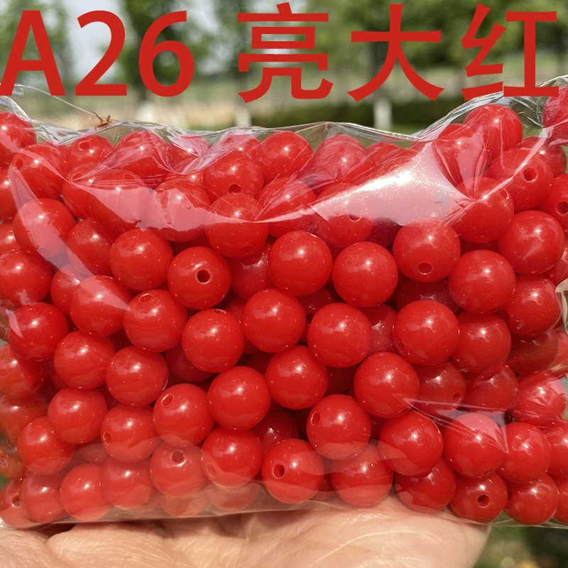Round beads, bag, plastic woven acrylic accessory handmade, DIY