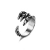 Metal one size ring hip-hop style, punk style, European style