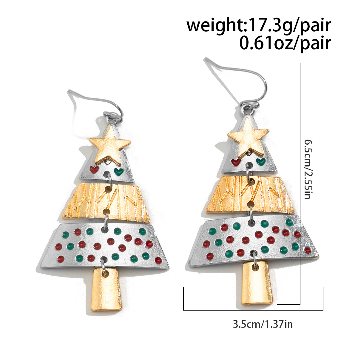 Weihnachtsbaum Anhänger Halskette Set Schmuck Geschenk Damen_voghion.com